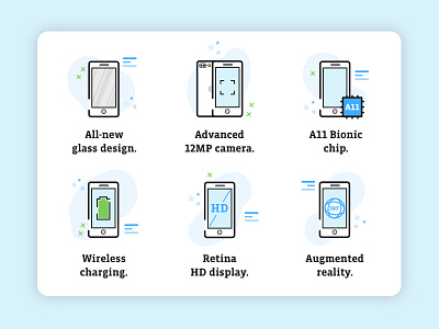 iPhone 8 icons apple design email icon icon design icon set iconography illustration illustrator iphone iphone8