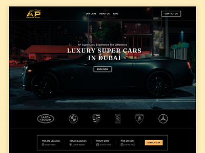 Luxury Car Rental Website by IAN SPACE on Dribbble