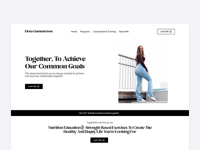 ELORA - Fitness Trainer Website fitness fitness coach fitness trainer health fitness personal trainer ui ux web design website