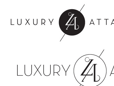 LA 2 letters logo typography