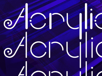 Acrylic acrylic font plastic purple typography