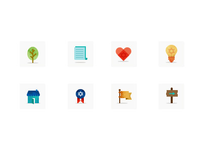 Blog Icons badge blog bulb flag heart house icons paper sign tree