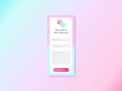 Daily UI 028 - Contact Us 028 contact form contact us daily ui 028 dailyui 028 dailyui028 design mobile ui ux