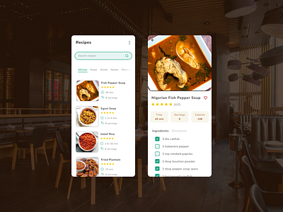 Daily UI 040 - Recipe 040 app daily ui 040 dailyui 040 dailyui040 design mobile recipe recipes ui ux