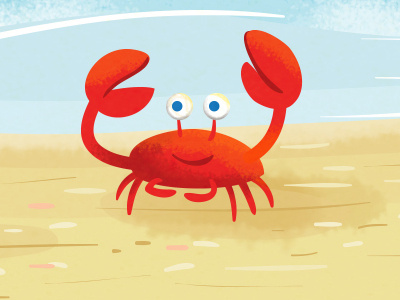 Crab crab crustaceans cute illustration