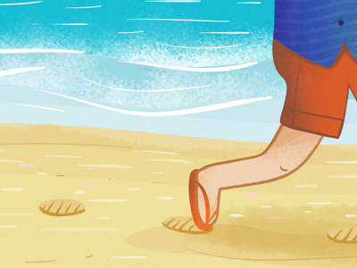 Summer beach illustration sand