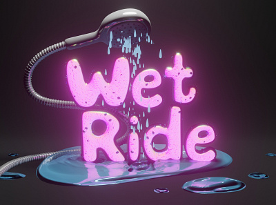 Wet Ride 3d animation blender design digitalart logo