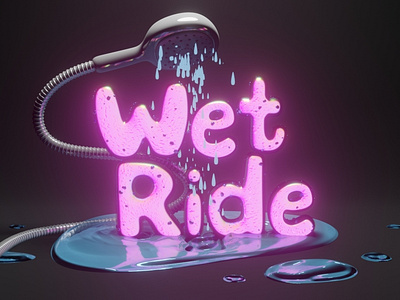 Wet Ride 3d animation blender design digitalart logo