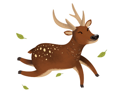 Visayan Spotted Deer animals cartoon character cute deer design digitalart illustration philippines