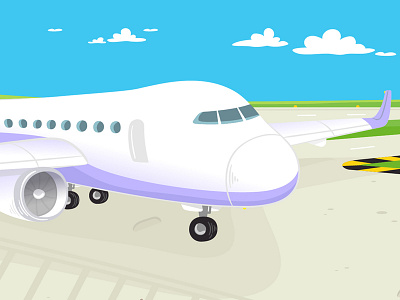 Airplane airplane airport groundcrew illustration