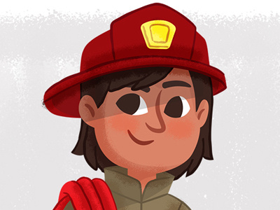 Firefighter character design fireman illustration