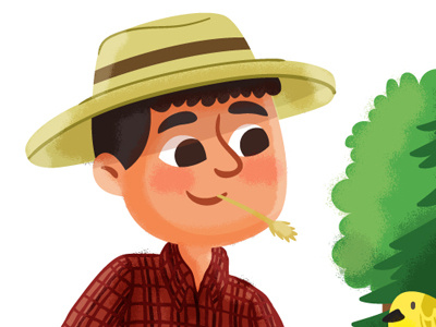 Farmer character design farmer illustration