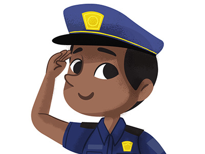 Policeman character design illustration policeman