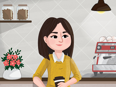 Coffee Shop characterdesign coffee digitalart illustration