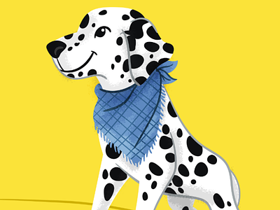 Dalmatian august dalmatian dog doggo doggust illustration