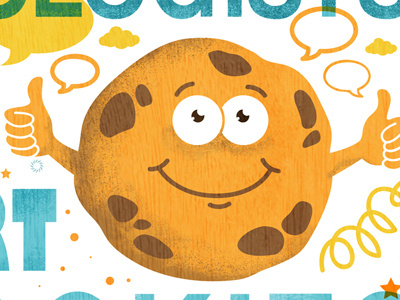 Cookie art cookie illustration poster