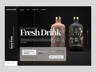 E-Commerce Landing Page Design app design commerce drinks ecommerce fresh drink landing page landing page heaven shopify ui uiux ux web app web design website website design