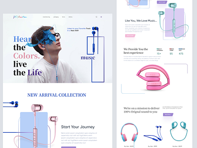 Hands free store landing page design