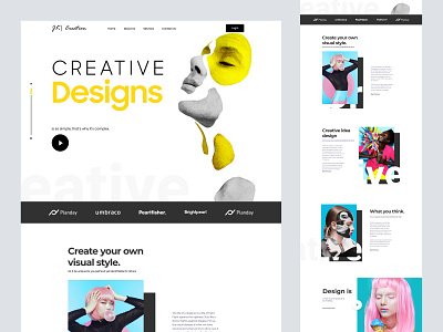 Creative Design Agency - Landing page agency design landing page landingpage ui uiux user interface ux web design website