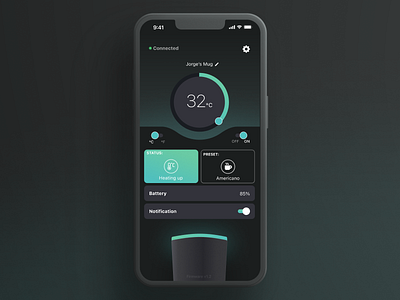 Smart Cup design mobile productdesign ui