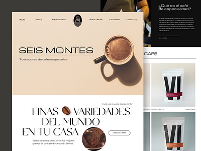 SEIS MONTES - Coffee product website concept design web