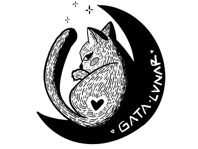 Gata lunar design graphic design illustration