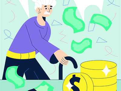 Saving Money for Retirement illustration