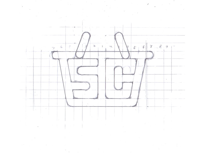 Logo Sketch for a shopping app sketch pencil pen marker logo identity font face calligraphy brush branding