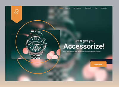 Wristwatch Retail Landing Page Design. branding design illustration landing page logo typography ui ux website