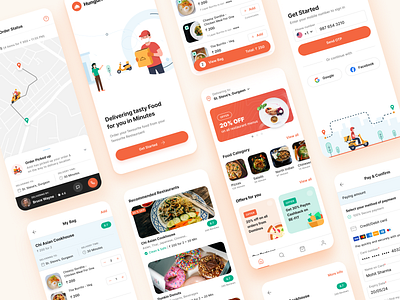 Food ordering app app appdesign delivery app design food app illustraion illustration typography ui user experience user experience design ux