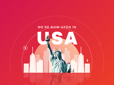 Open in USA design illustraion statue of liberty vector
