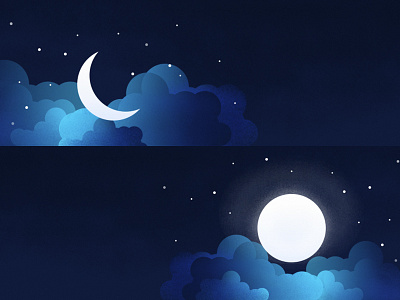 The moon moon 插画