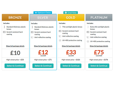 Package Selection - Live to site version