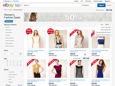 Ebay - Deals Re-design artwork banner design e commerce ebay graphics layout ui ux web website