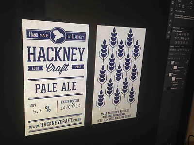 Hackney Craft - Label Concept ale beer bottle brand design graphic hackney hand crafted label london print stamp tag