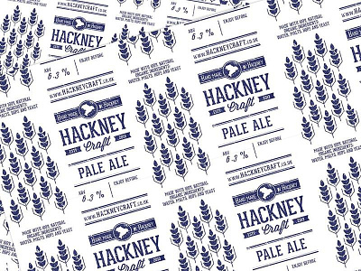 Hackney Craft - Stamped Label ale beer bottle brand design graphic hackney hand crafted label london print sheet stamp tag texture
