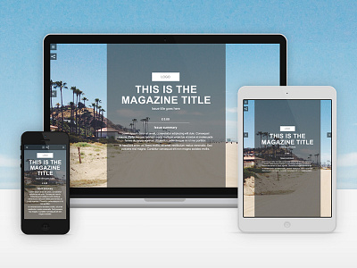 Responsive Magazine Template app beach beacon design layout magazine responsive showcase template title web