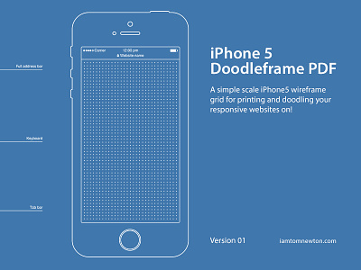 iPhone 5 - Doodleframe blueprint design doodle iphone iphone5 iphone5s responsive sketch template ux web wireframe