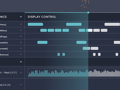 Display Control block clean control display firework minimal music timeline ui video