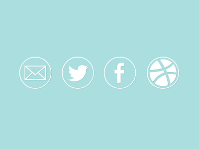 Icons dribbble facebook icons mail navigation twitter ui
