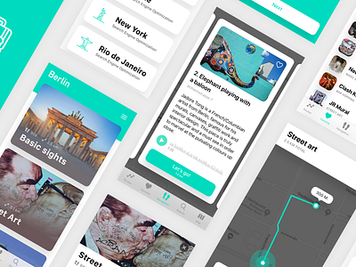 Walkion UI app tourism ui