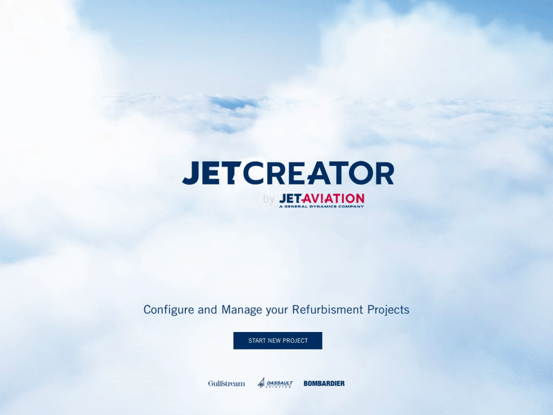 Jetcreator - Welcome Screen branding design logo logotype motion graphics prototype screendesign ui