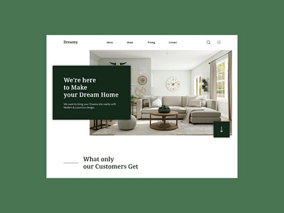 Dreamy - Dream Home Design Website Design branding design graphic design illustration ui ux vector web design