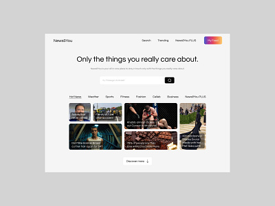 News&You - Curated News Website Design