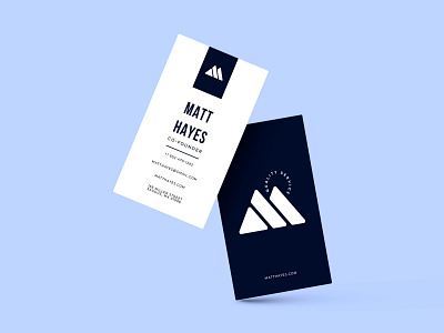 Blue & White Business Card