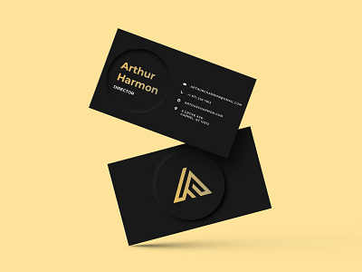 Black & Yellow Business Card branding business card design graphic design illustration logo vector