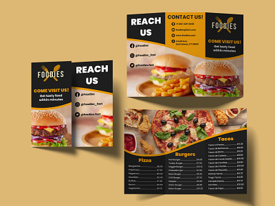 Foodies Brochure app branding design graphic design illustration logo typography ui ux vector