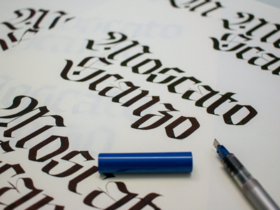 Schizzi blackletters calligraphy fraktur lettering