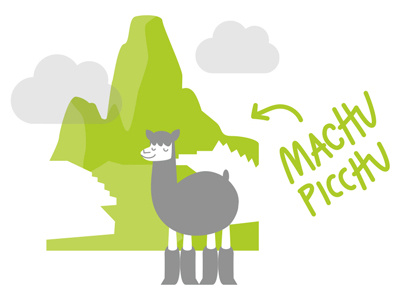 Machu Picchu alpaca inca trail machu picchu mountain peru