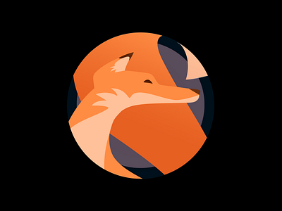 Fox Dribbble animal badge fox icon logo